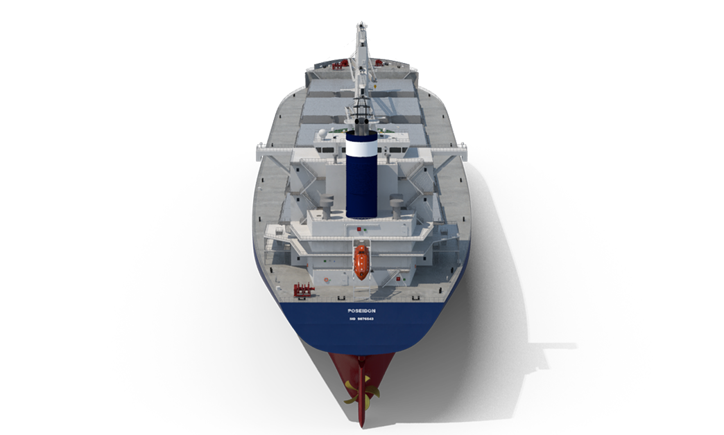 Front top angled ship